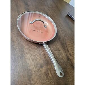 Copper Chef 10" Round Frying Pan w/ Glass Vented Lid Ceramic Non Stick Coating
